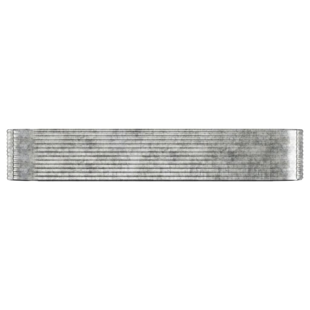 Vidaxl plantenbak 396x100x68 cm gegalvaniseerd staal zilverkleurig