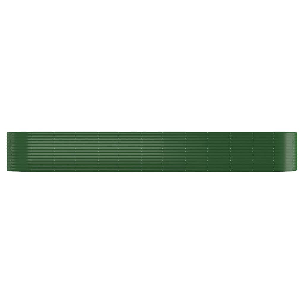 VidaXL Plantenbak 507x100x68 cm gepoedercoat staal groen