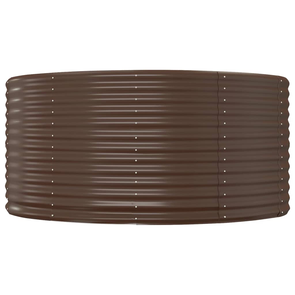 Vidaxl verhoogde tuinbak bruin 140x140x68 cm gegalvaniseerd staal