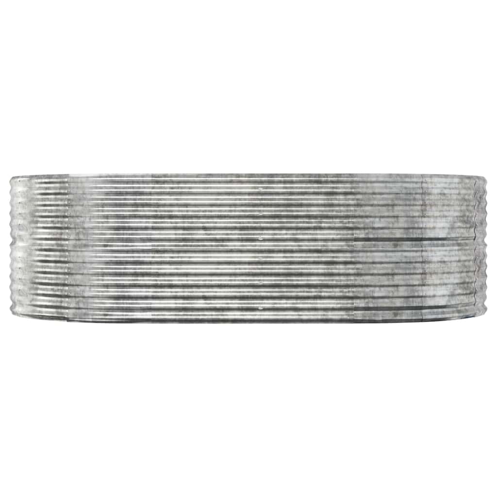 Vidaxl plantenbak 212x140x68 cm gegalvaniseerd staal zilverkleurig