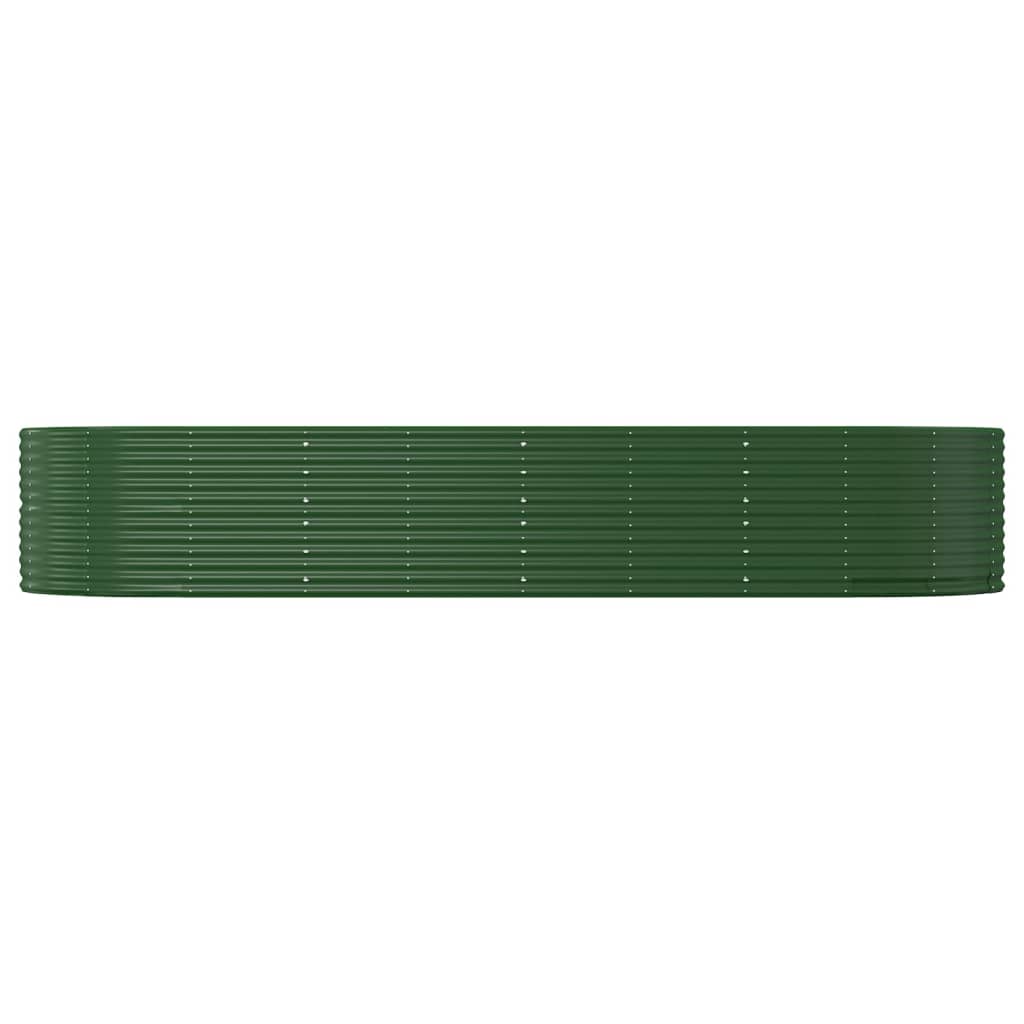Vidaxl plantenbak 367x140x68 cm gegalvaniseerd staal groen