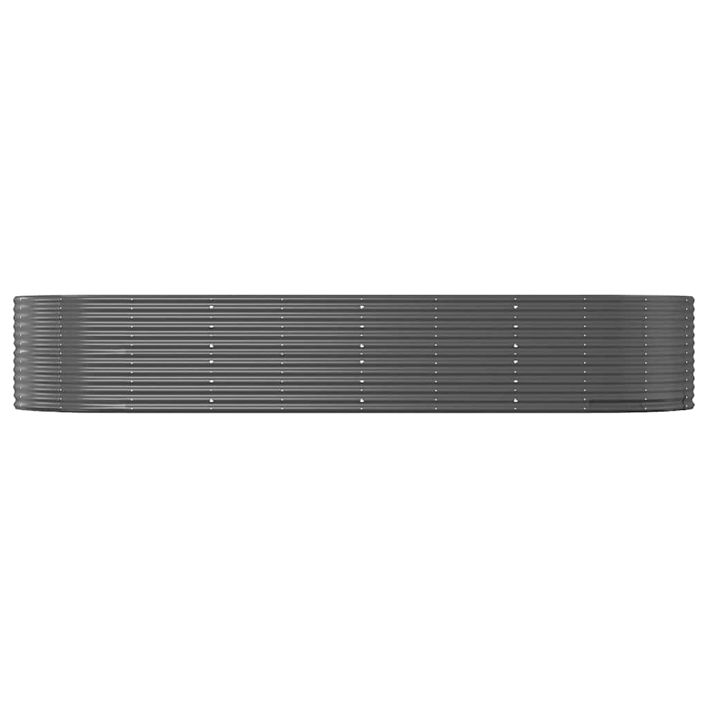 Vidaxl plantenbak 367x140x68 cm gegalvaniseerd staal antracietkleurig