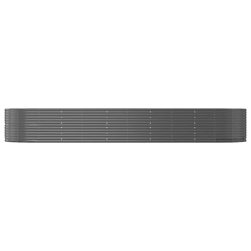 Vidaxl plantenbak 447x140x68 cm gegalvaniseerd staal antracietkleurig