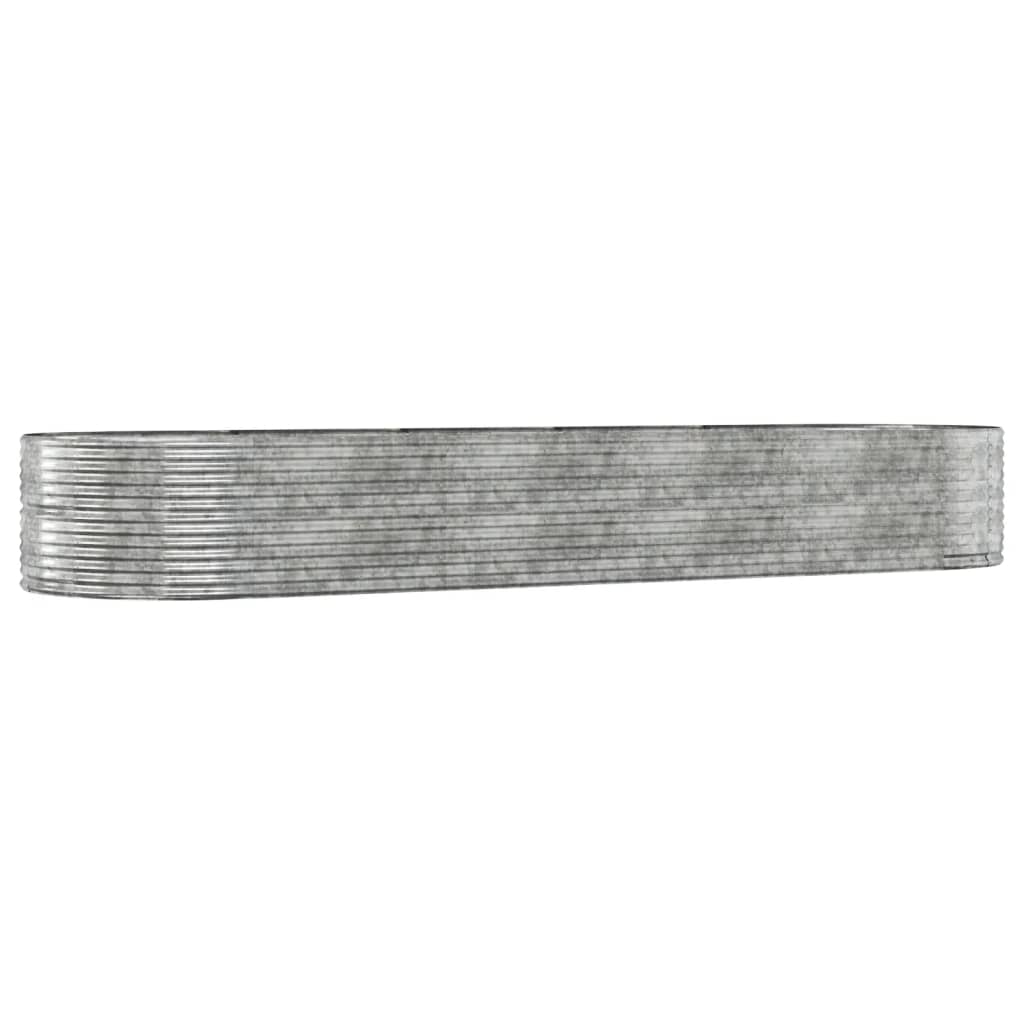 Vidaxl plantenbak 447x140x68 cm gegalvaniseerd staal zilverkleurig