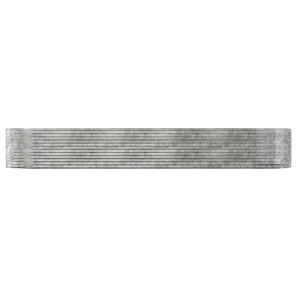 Vidaxl plantenbak 447x140x68 cm gegalvaniseerd staal zilverkleurig