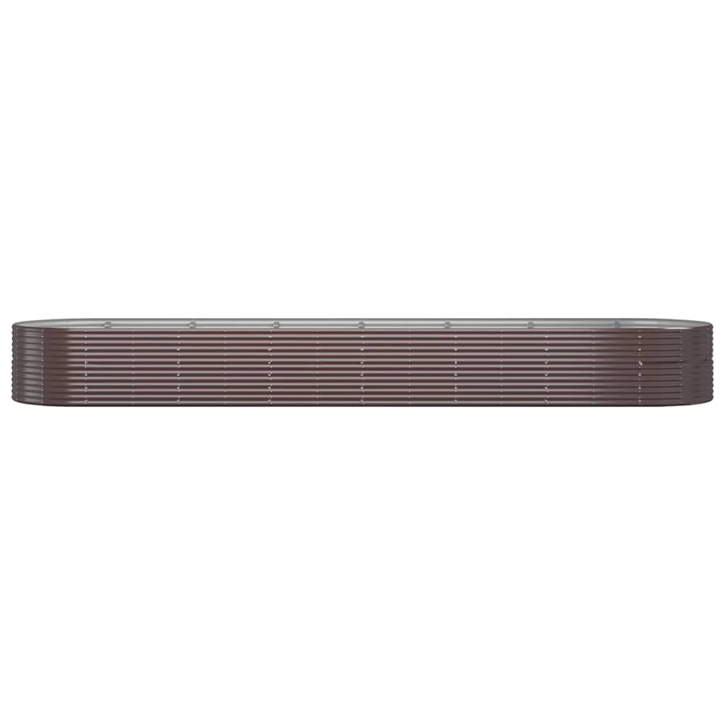 VidaXL Plantenbak 584x140x68 cm gepoedercoat staal bruin