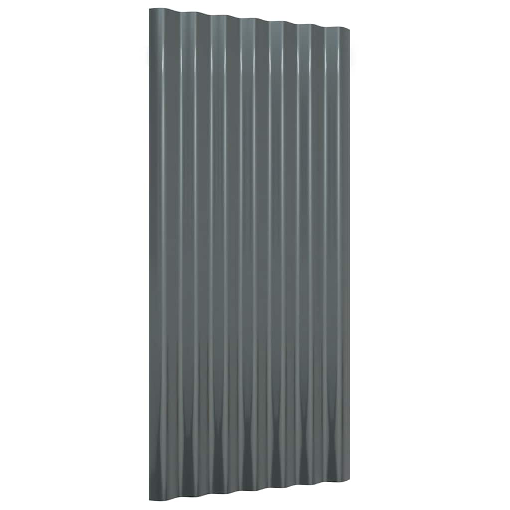 Vidaxl dakpanelen 36 st 80x36 cm gepoedercoat staal antracietkleurig
