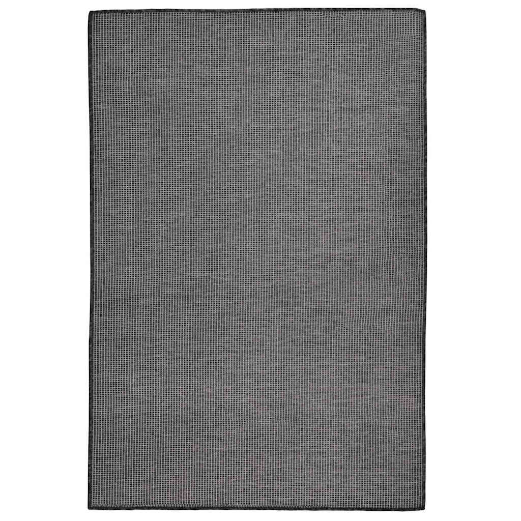 Vidaxl buitenkleed platgeweven 120x170 cm grijs