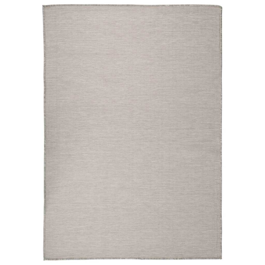 Vidaxl buitenkleed platgeweven 160x230 cm lichtgrijs