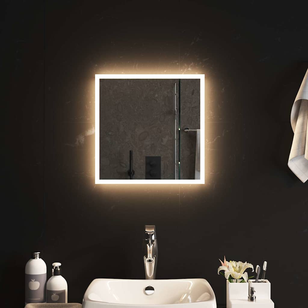 Vidaxl badkamerspiegel led 40x40 cm