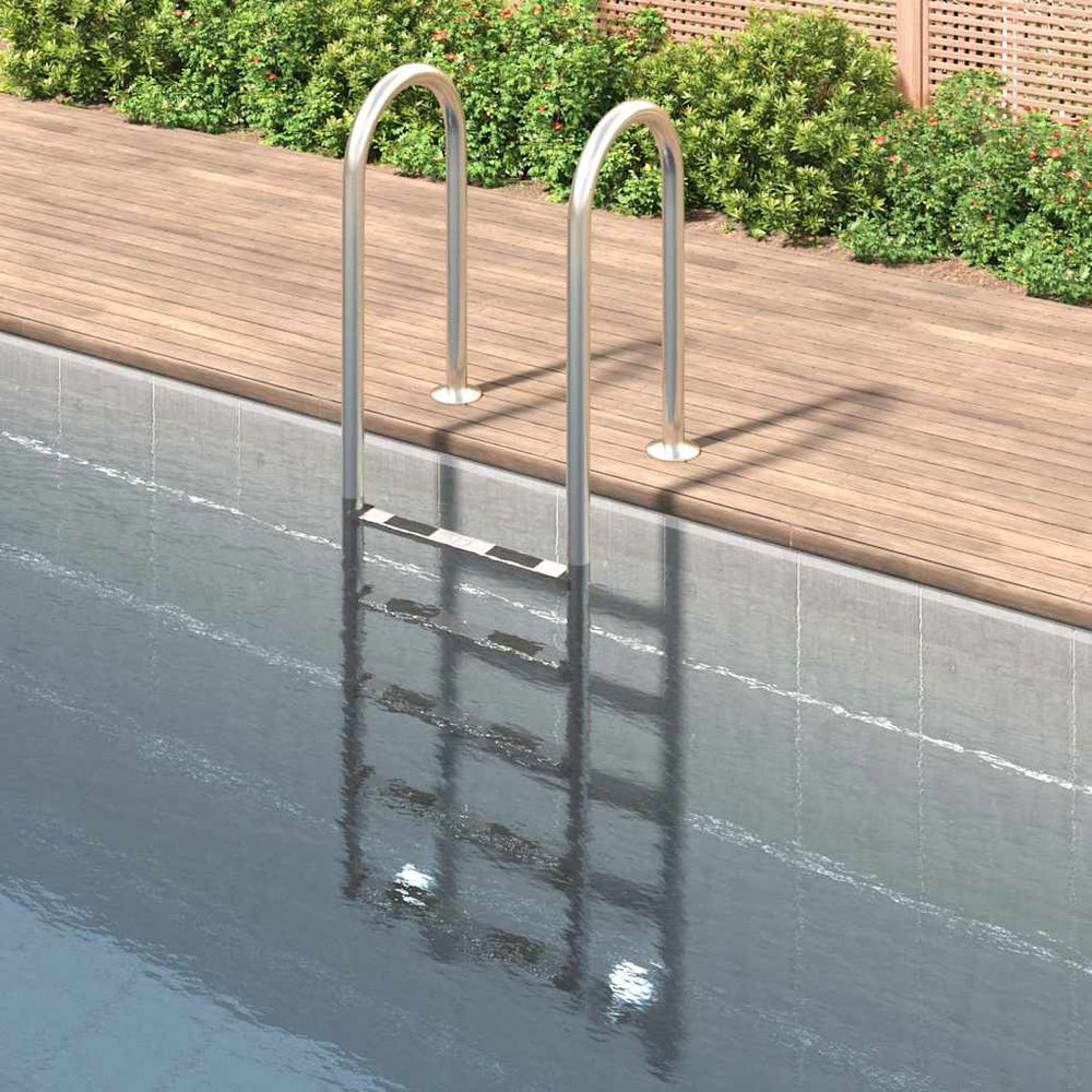 Vidaxl zwembadladder 54x38x211 cm 304 roestvrij staal