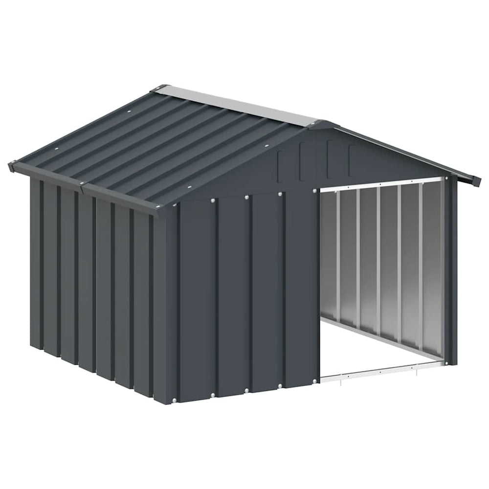 Vidaxl hondenhok 116,5x103x81,5 cm gegalvaniseerd staal antracietkleur