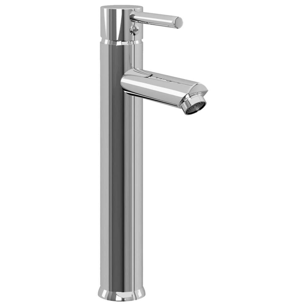 Vidaxl wastafel met kraan en pop-up afvoer gehard glas transparant