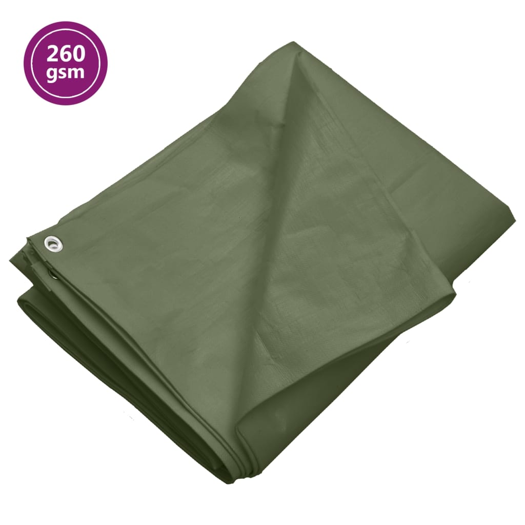 Vidaxl dekzeil 260 g m² 6x8 m hdpe groen