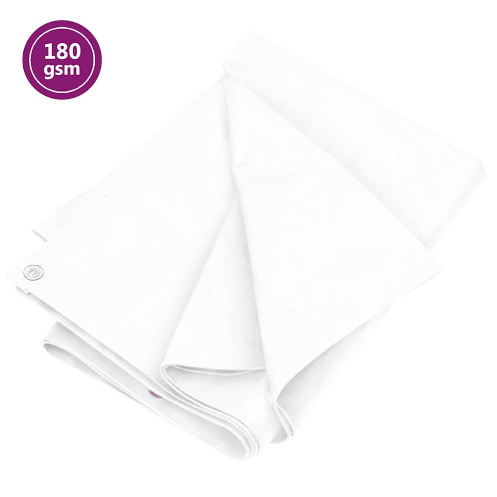 Vidaxl dekzeil 180 g m² 4x8 m hdpe wit