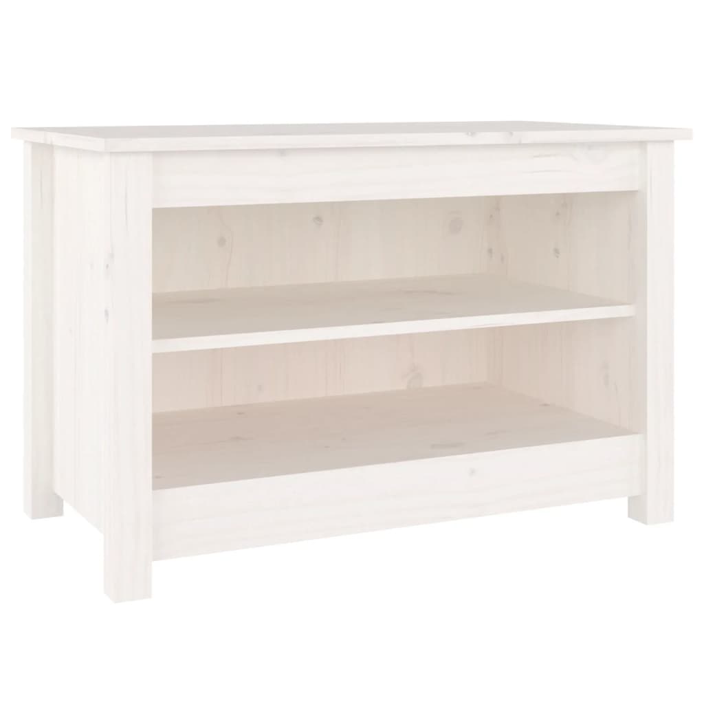 Vidaxl schoenenbank 70x38x45,5 cm massief groenhout wit