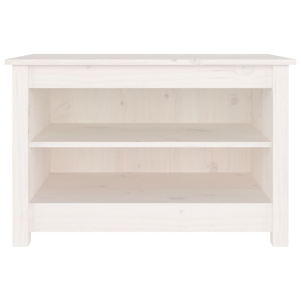 Vidaxl schoenenbank 70x38x45,5 cm massief groenhout wit