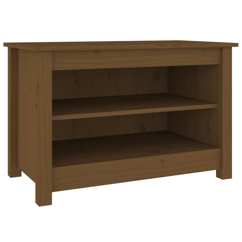 Vidaxl schoenenkast 70x38x45,5 cm massief groenhout honingbruin