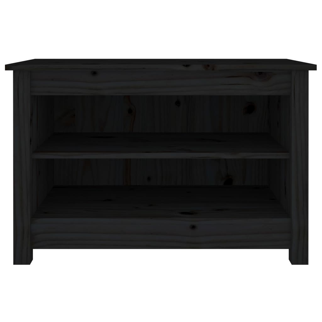 Vidaxl schoenenbank 70x38x45,5 cm massief groenenhout zwart