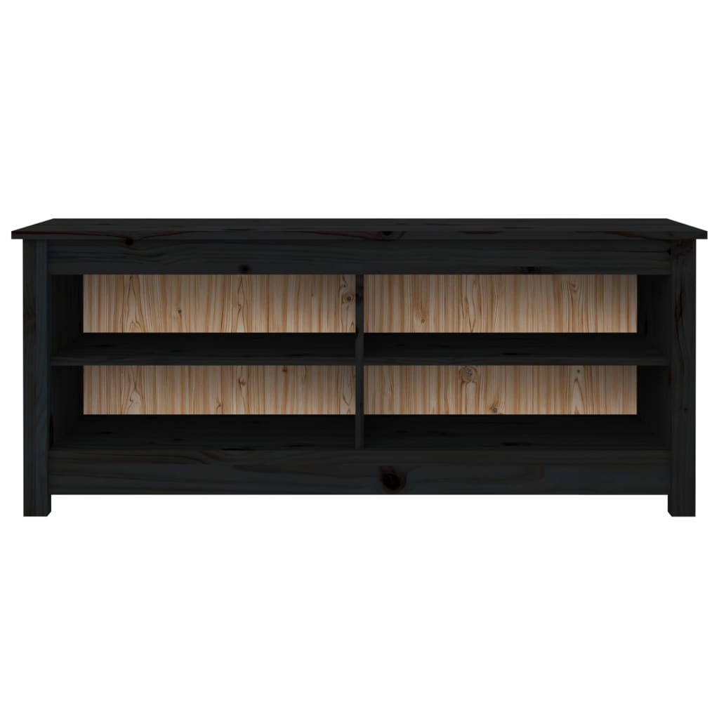 Vidaxl schoenenbank 110x38x45,5 cm massief groenenhout zwart
