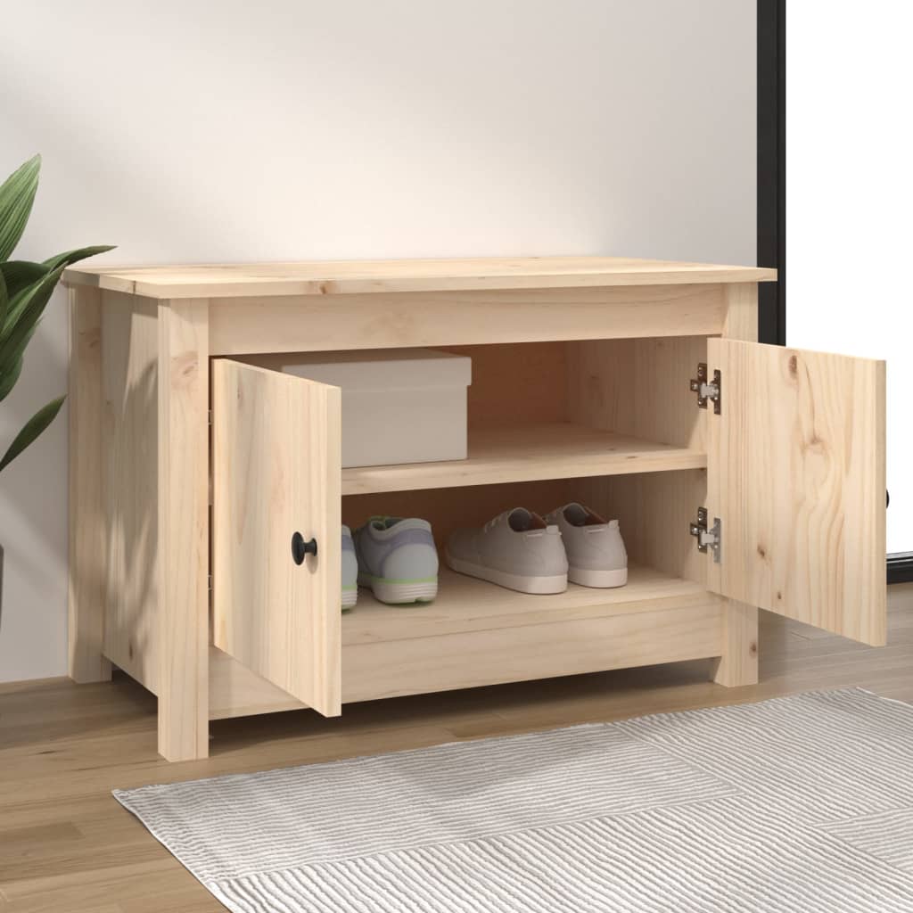 VidaXL Schoenenkast 70x38x45,5 cm massief groenhout