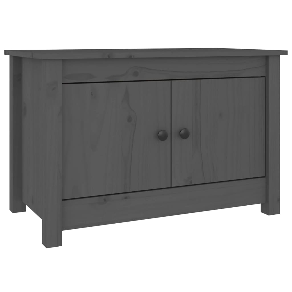 VidaXL Schoenenkast 70x38x45,5 cm massief groenenhout grijs