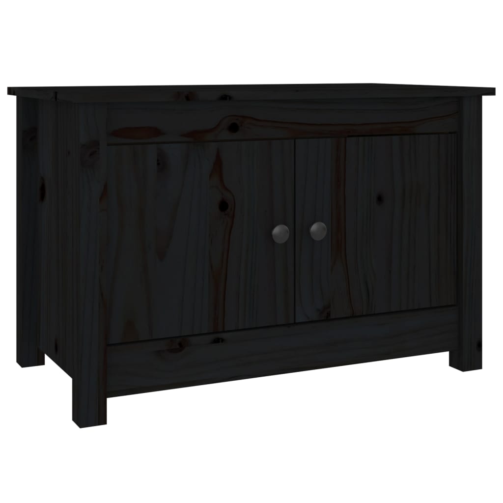 Vidaxl schoenenkast 70x38x45,5 cm massief groenenhout zwart
