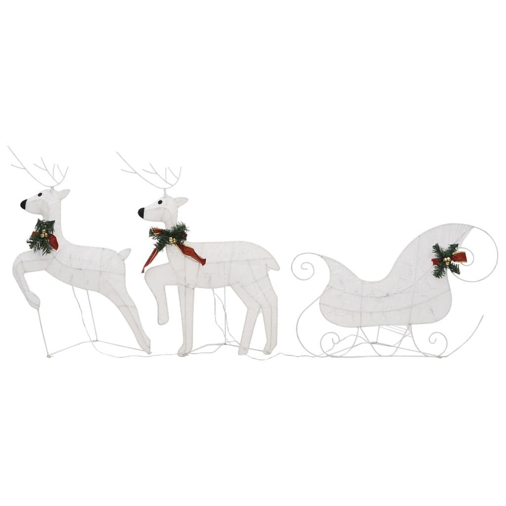 VidaXL Kerstdecoratie rendieren en slaap 60 LED's wit