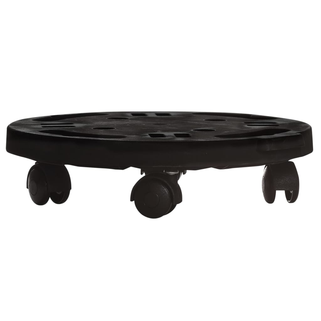 VidaXL Plantenrolley met wielen 170 kg diameter 30 cm zwart
