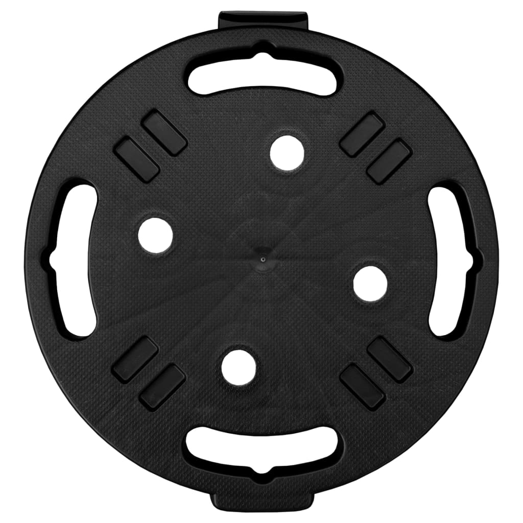 VidaXL Plantenrolley met wielen 170 kg diameter 30 cm zwart