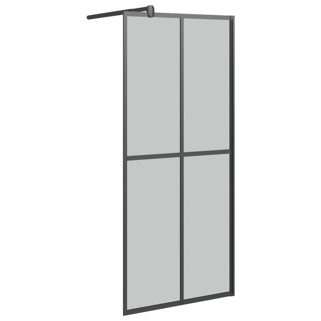 Vidaxl inloopdouchescherm 90x195 cm donker gehard glas