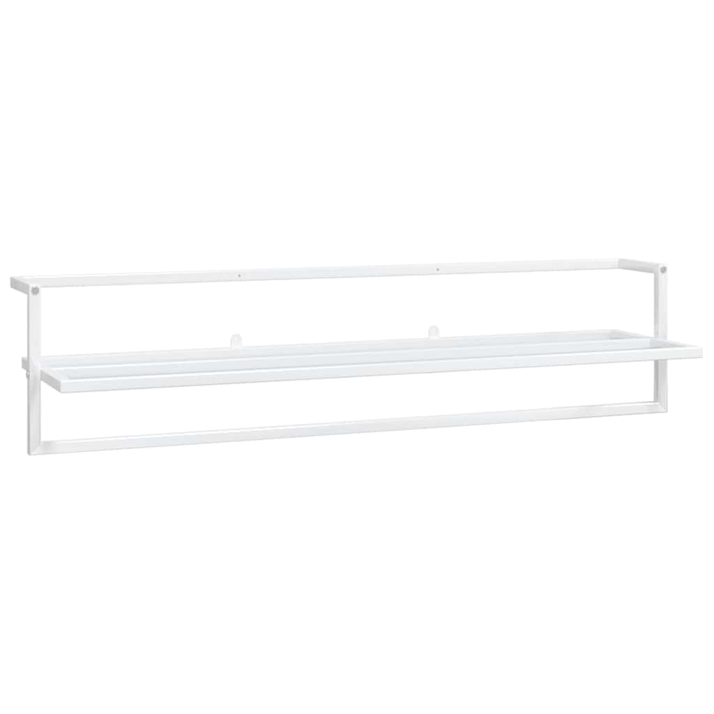 Vidaxl handdoekenrek 95x25x22 cm ijzer wit