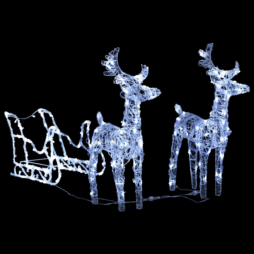VidaXL Kerstversiering rendieren en slaap 240 LED's acryl