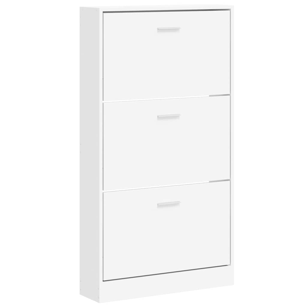 Vidaxl schoenenkast wit 59x17x108 cm bewerkt hout