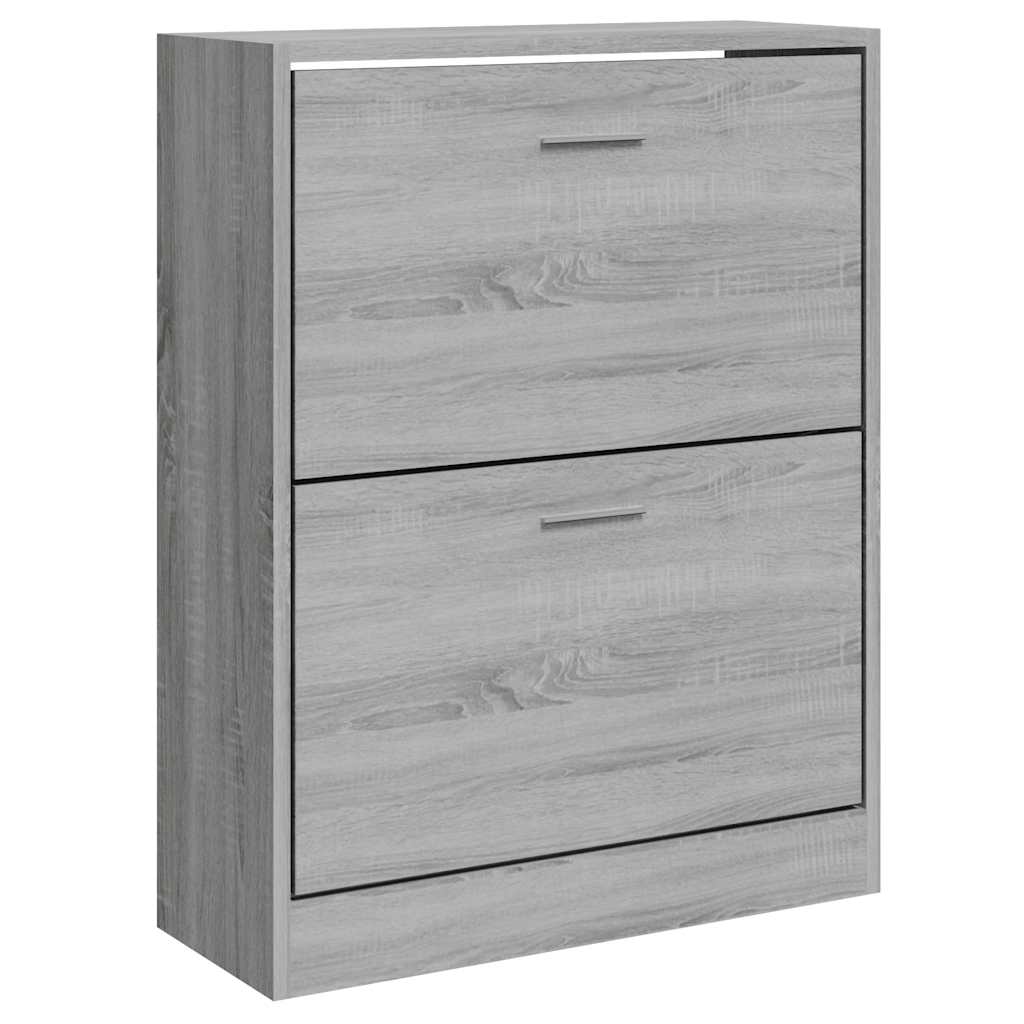 Vidaxl schoenenkast 63x24x81 cm bewerkt hout grijs sonoma