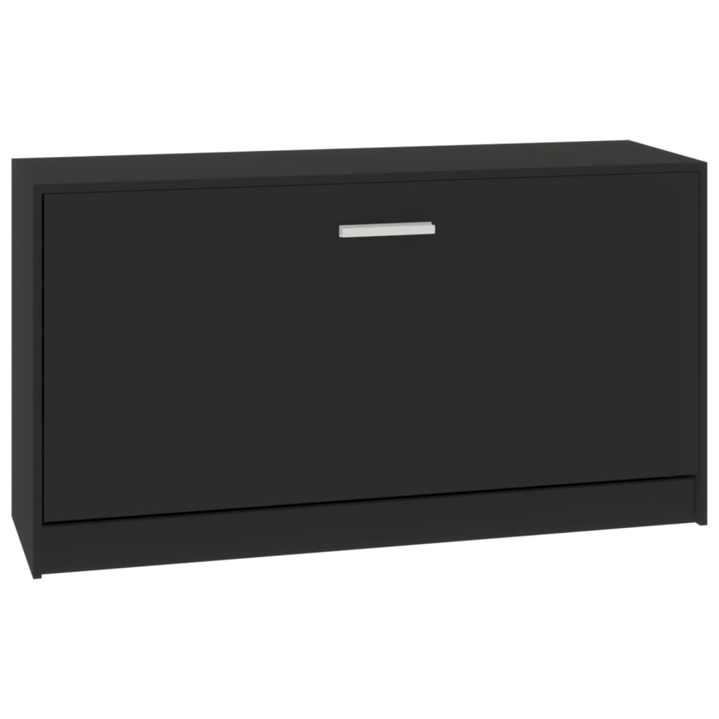 Vidaxl schoenenbank zwart 80x24x45 cm bewerkt hout