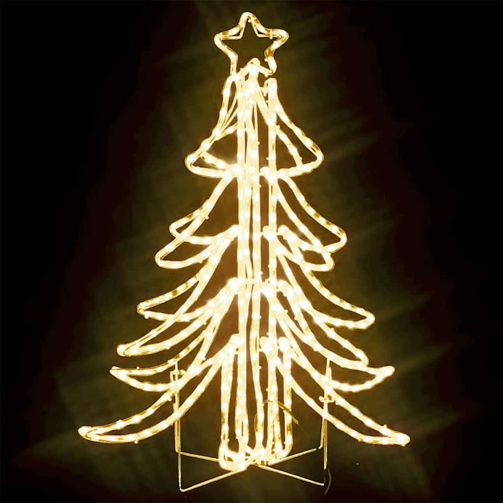 Vidaxl kerstfiguur kerstboom met warmwitte led's 87x87x93 cm
