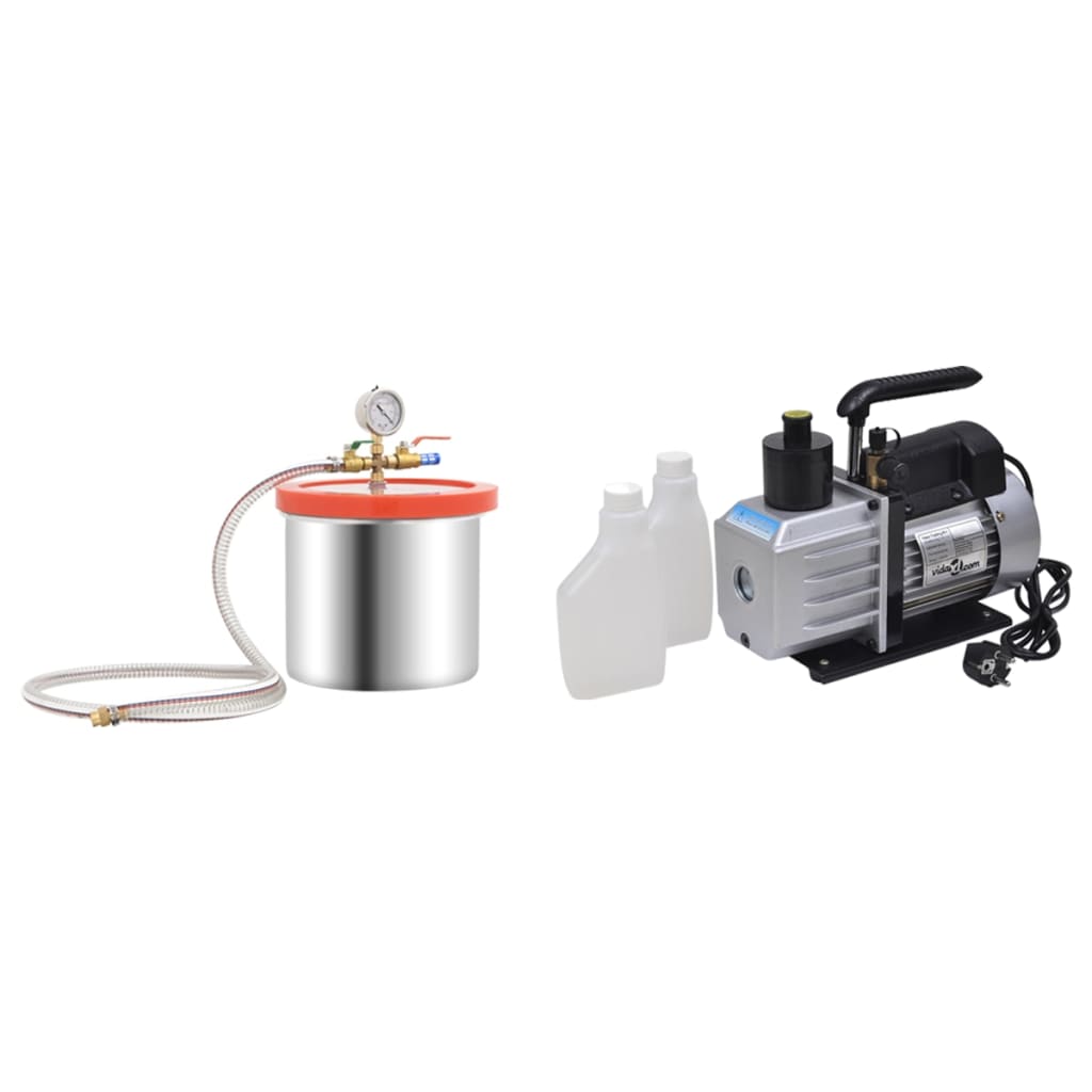 VidaXL Vacuümkamer met 2 sifons pomp 7,4 L