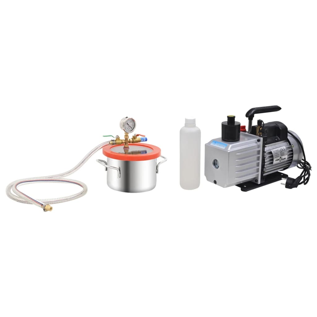 VidaXL Vacuümkamer met 2 sifons pomp 3,7 L