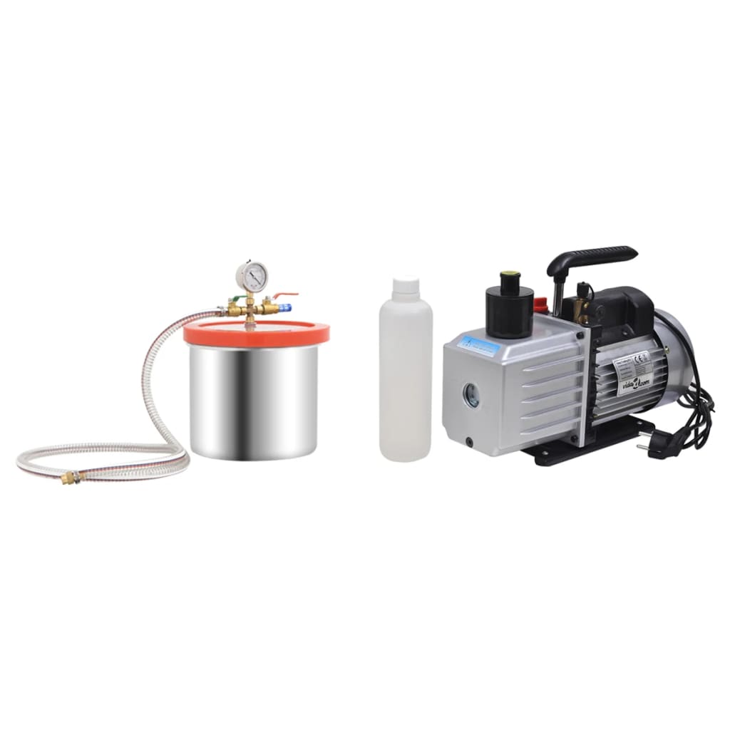 VidaXL Vacuümkamer met 2 sifons pomp 7,4 L