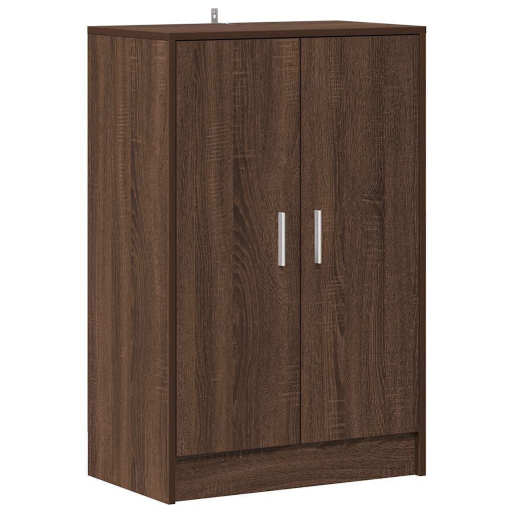 Vidaxl schoenenkast 60x35x92 cm bewerkt hout bruin eikenkleur