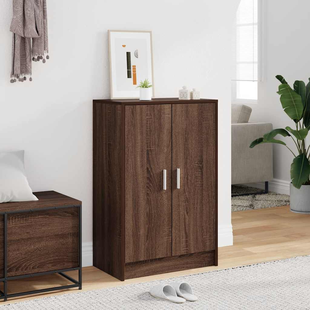 Vidaxl schoenenkast 60x35x92 cm bewerkt hout bruin eikenkleur