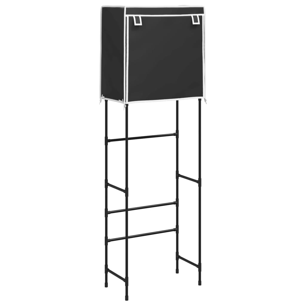 VidaXL Toiletrek 2-laags 56x30x170 cm zwart ijzer