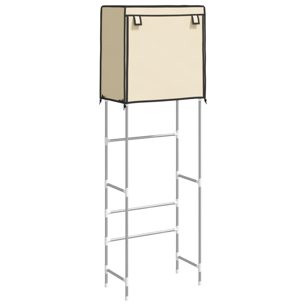 VidaXL Toiletrek 2-laags 56x30x170 cm crème ijzerkleurig