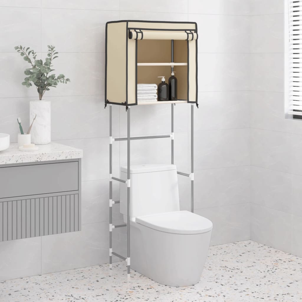 VidaXL Toiletrek 2-laags 56x30x170 cm crème ijzerkleurig