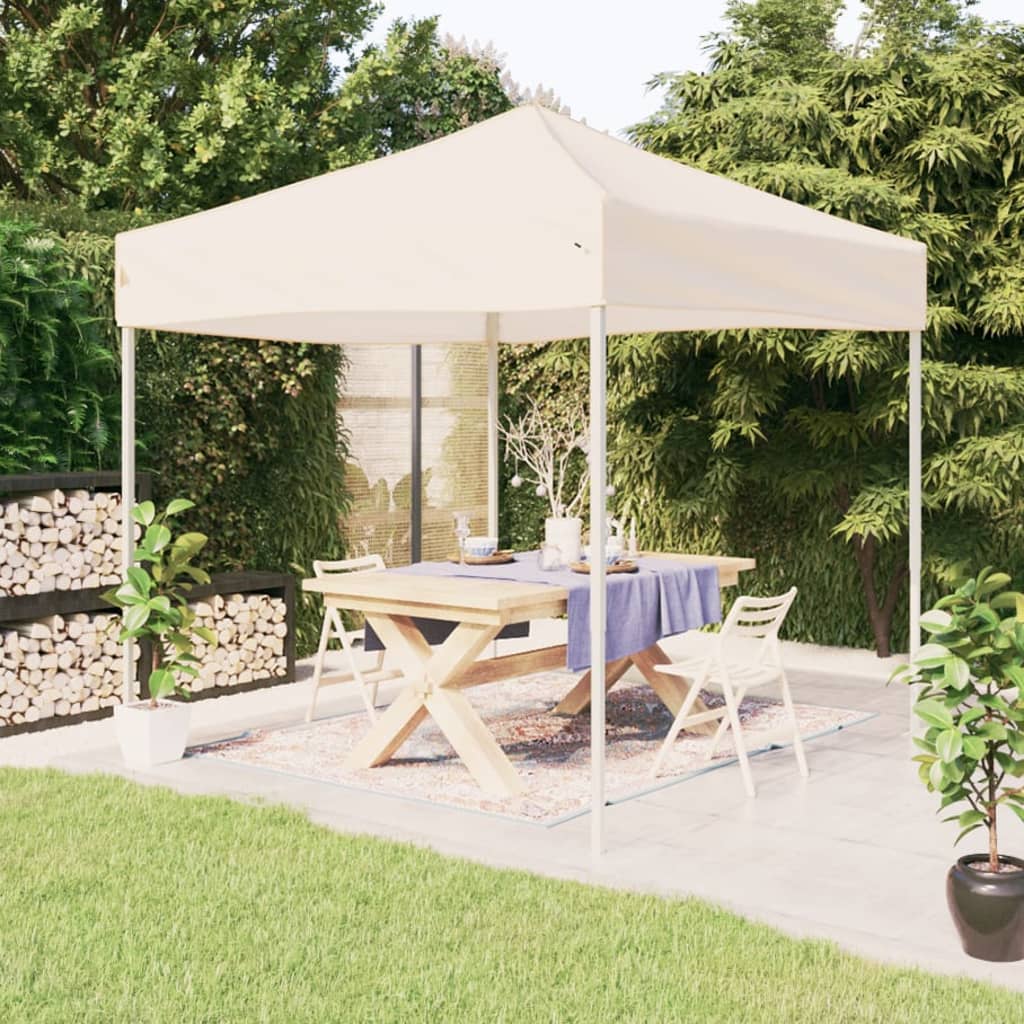 Vidaxl partytent inklapbaar 2x2m crèmekleurig