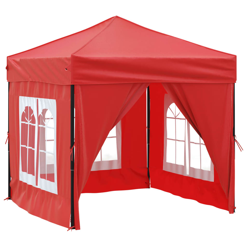 Vidaxl partytent inklapbaar met zijwanden 2x2m rood