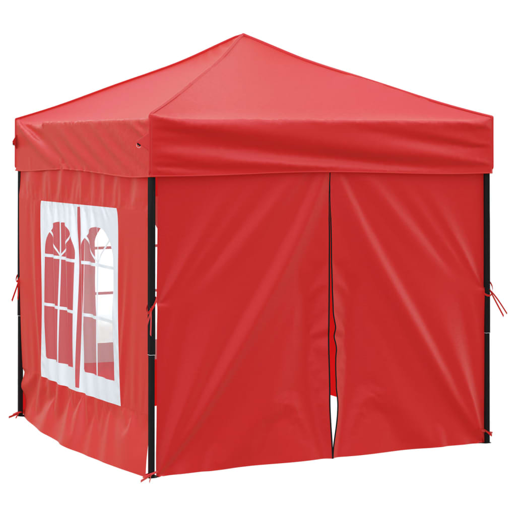 Vidaxl partytent inklapbaar met zijwanden 2x2m rood