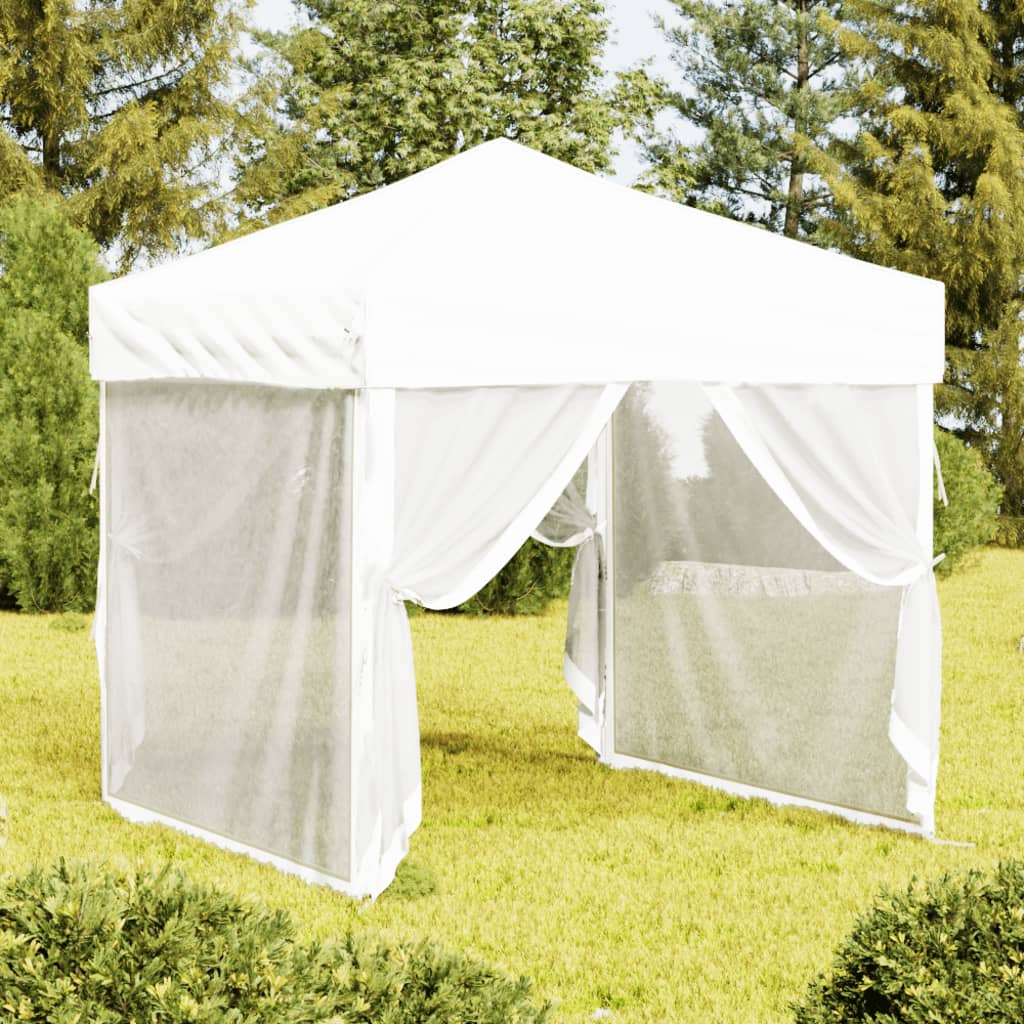 Vidaxl partytent inklapbaar met zijwanden 2x2m wit