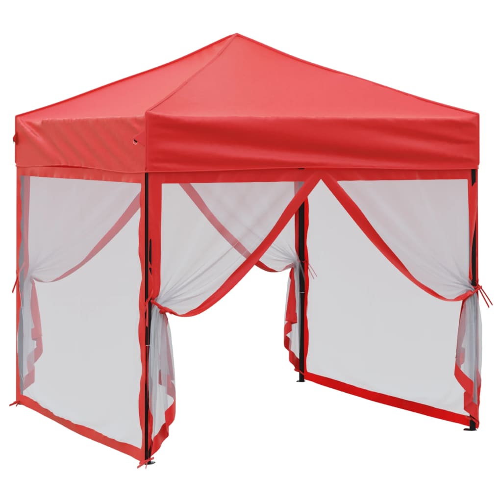 Vidaxl partytent inklapbaar met zijwanden 2x2m rood